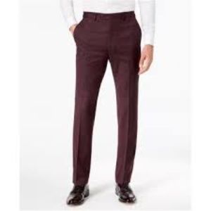 Sean John Mens Classic-Fit Stretch Drk Red 34 X 32